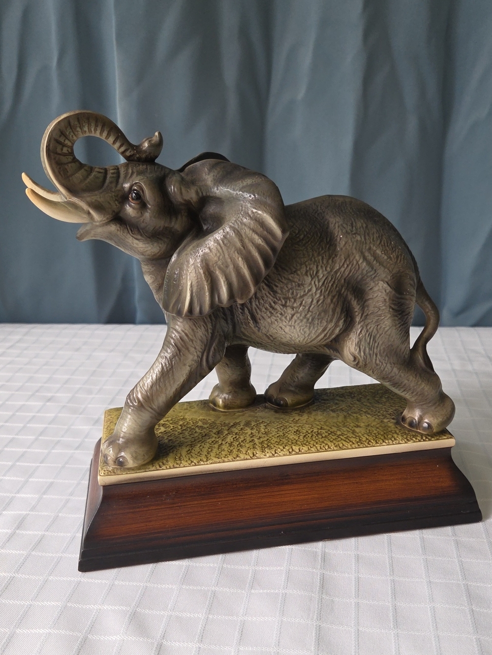 Grey Elephant Figurine Sculpture - Home Art